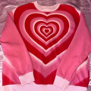 Pink & Red heart Sweatshirt